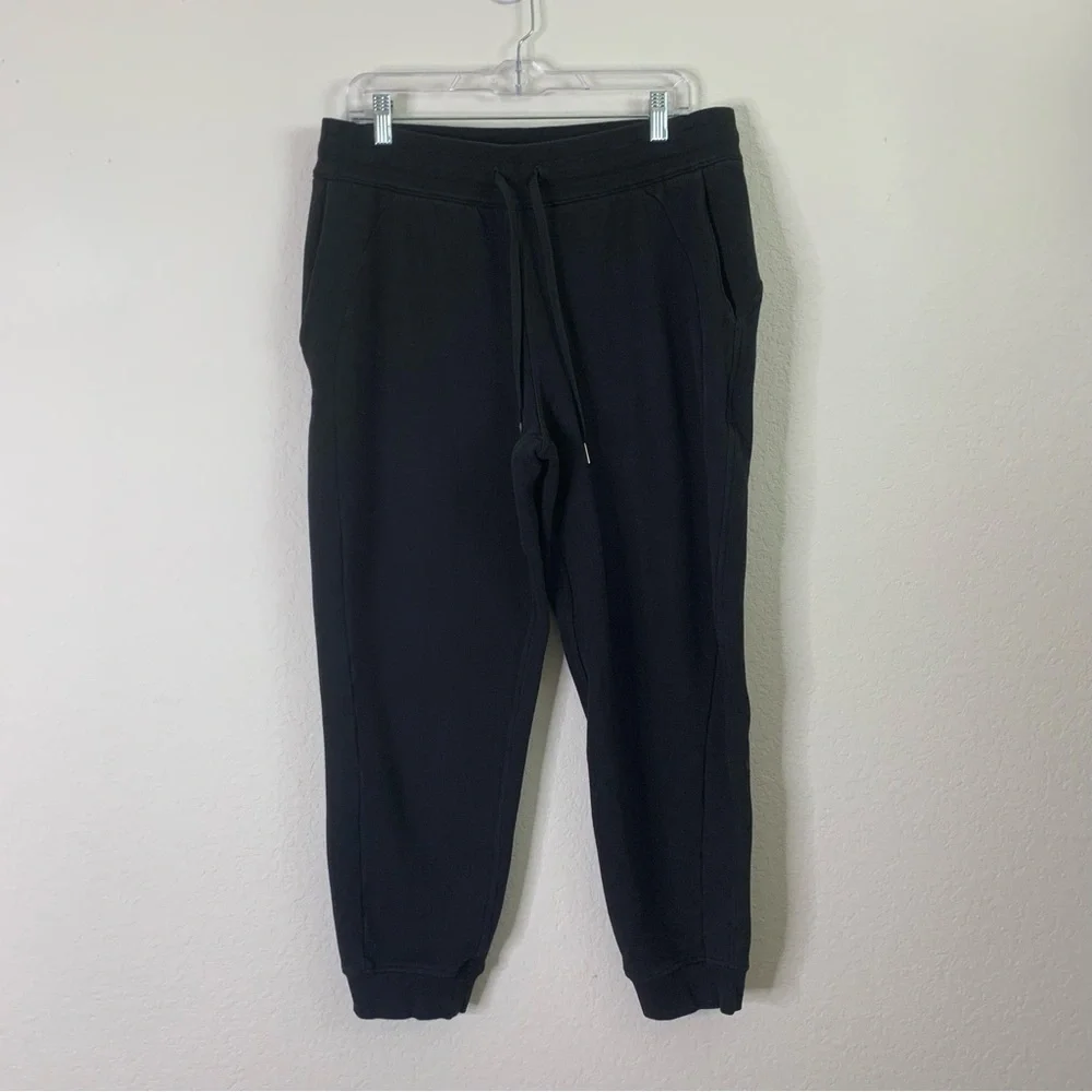 Lululemon womens black scuba high rise joggers fleece lined 12